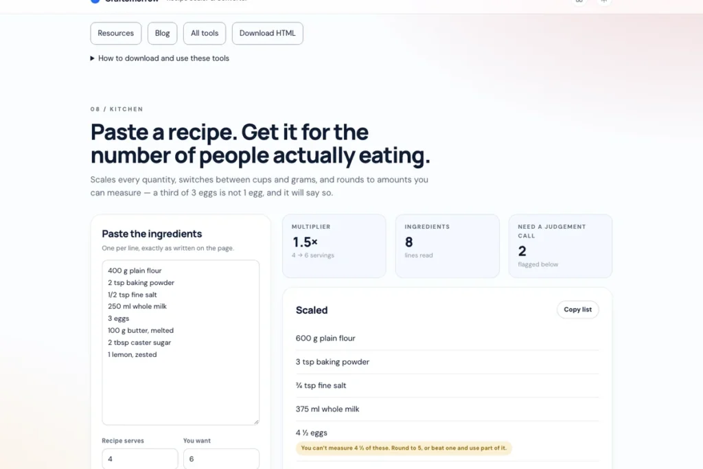 Recipe Scaler